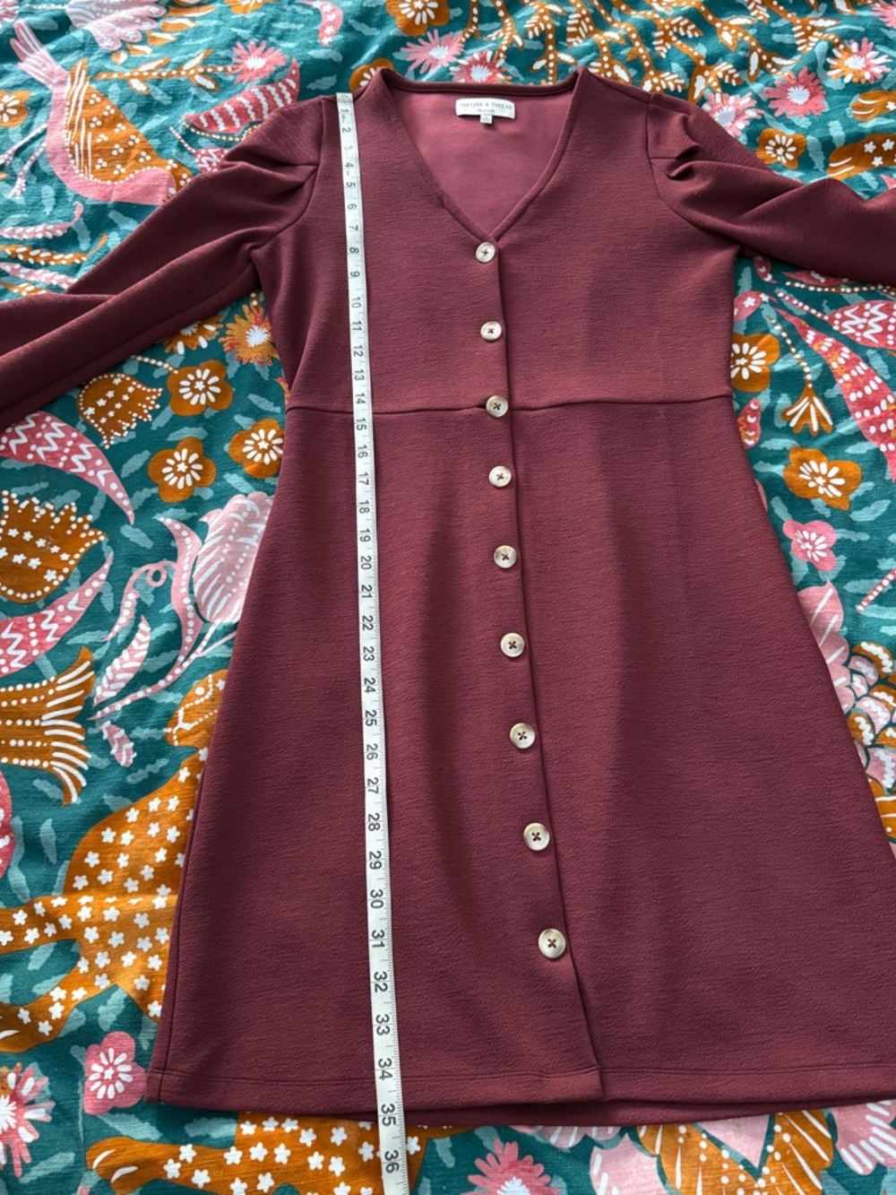 Madewell Rivet & Thread V-Neck Buttoned Mini Dress - Picture 6 of 7